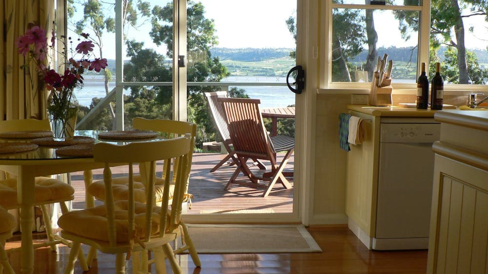 View to deck.
