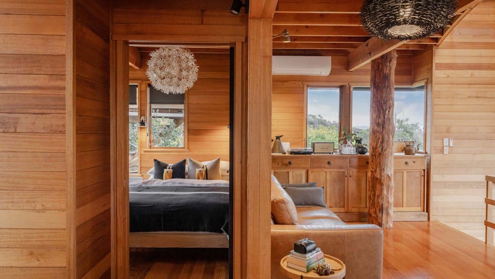 Cozy bedroom and mezzarine space