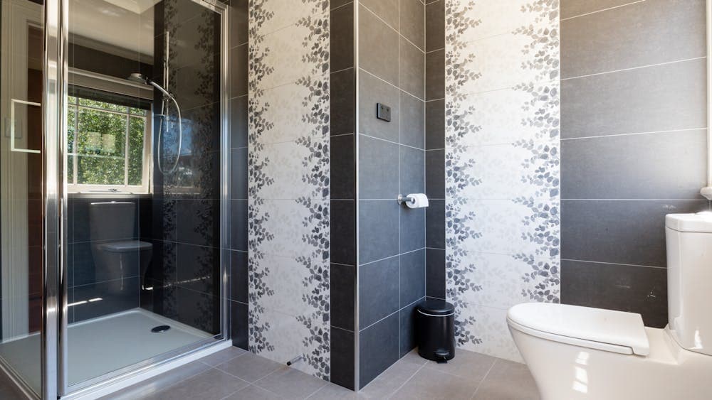 Bathroom with walk in shower at Gorgeous on Galvin holiday home