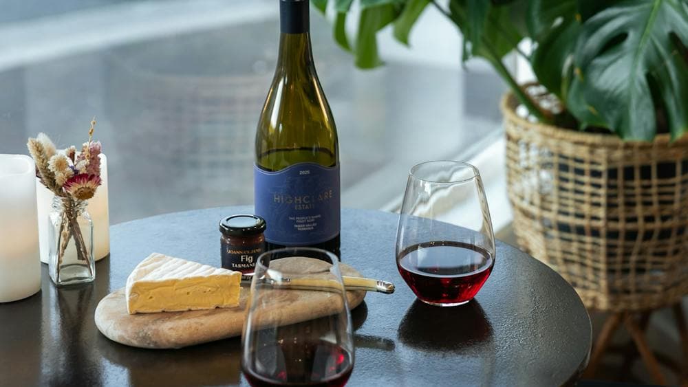 Highclare Estate Pinot Noir and cheese platter date night wine tasting