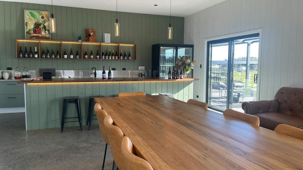 An image showing Russell and Suitor Cellar Door tasting table and bar area
