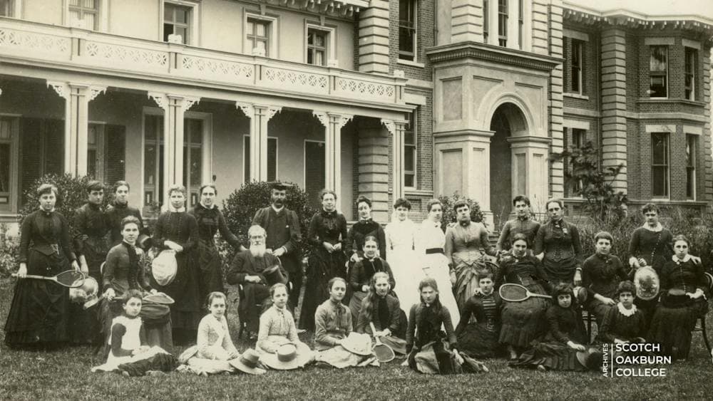 Methodist Ladies College c.1886 Foundation Day. Courtesy of the Scotch Oakburn College Archives.
