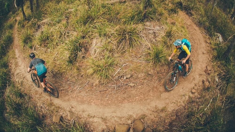 Mountain bike riding