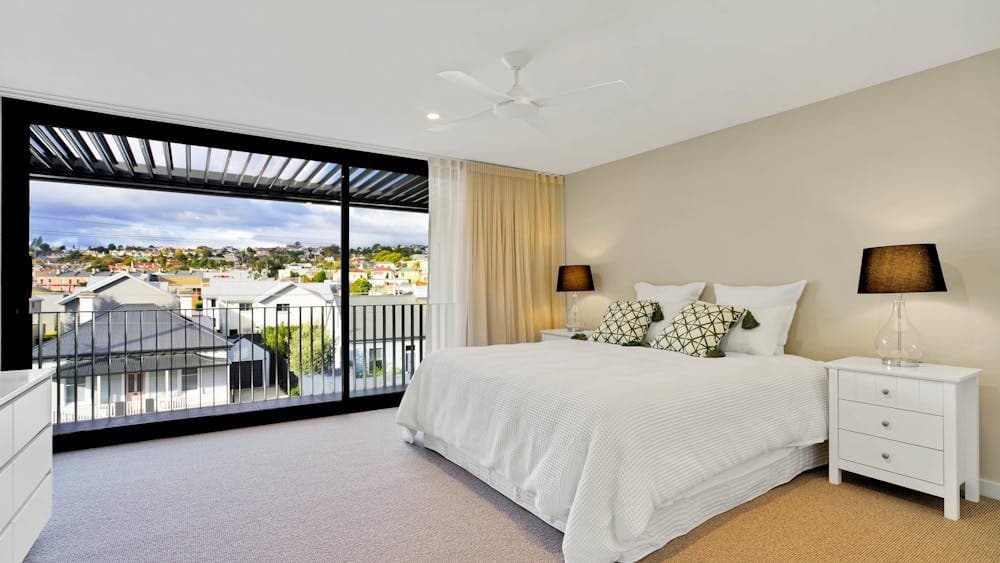 Spacious bedroom with king or queen bed