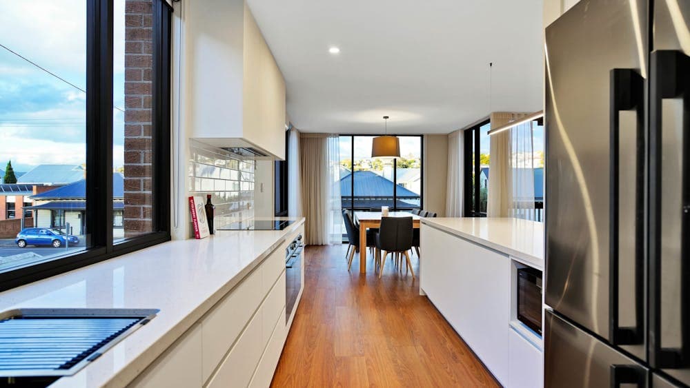 Beautiful galley kitchen.