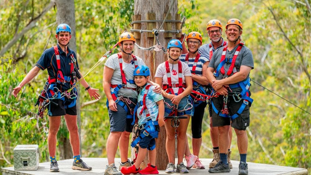 Treetops Hollybank Zipline Tour Family Adventure