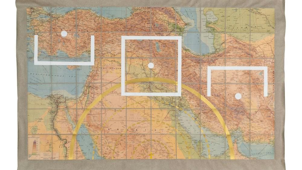Megan Cope Flight or Fight #4 A Golden Arc (Known Object), 2018-19