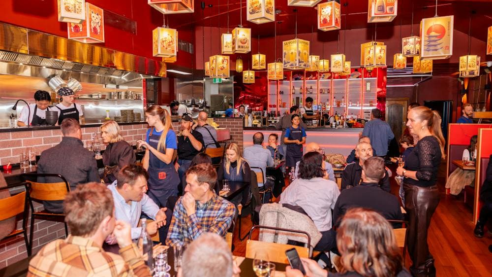 Main dining room filled with people